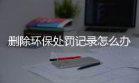 删除环保处罚记录怎么办理手续流程视频教程全集