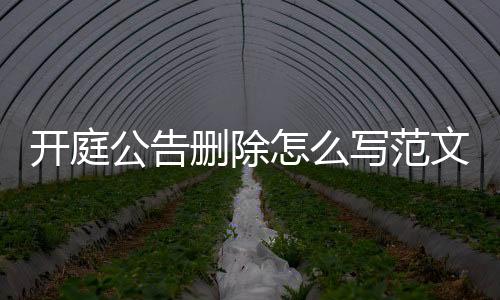 开庭公告删除怎么写范文啊法院起诉了没有